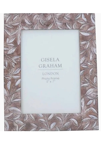 7X5 Photo Frame - Bronze Leaf Pattern - Gisela Graham