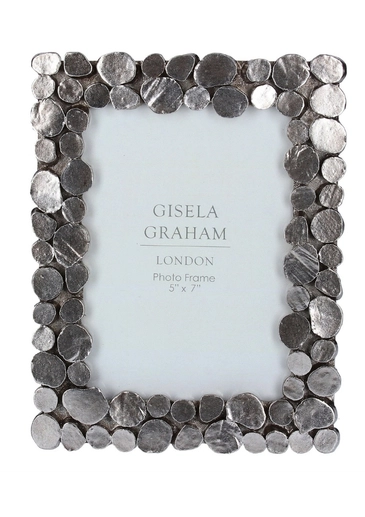 7X5 Photo Frame - Silver Pebble Mosaic - Gisela Graham