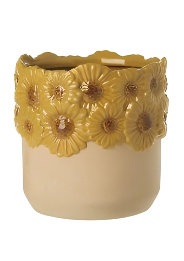 Decorative Sunflower Ceramic Plant Pot - Heaven Sends