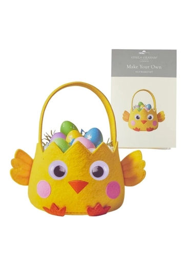 Do It Yourself Chick Felt Easter Basket Craft Kit - Gisela Graham