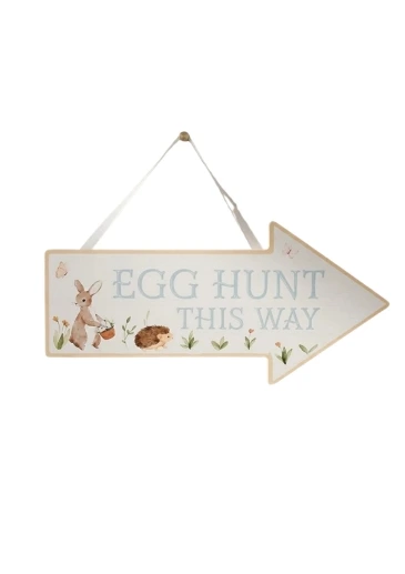 Egg Hunt This Way Sign - Garden Gift - Gisela Graham
