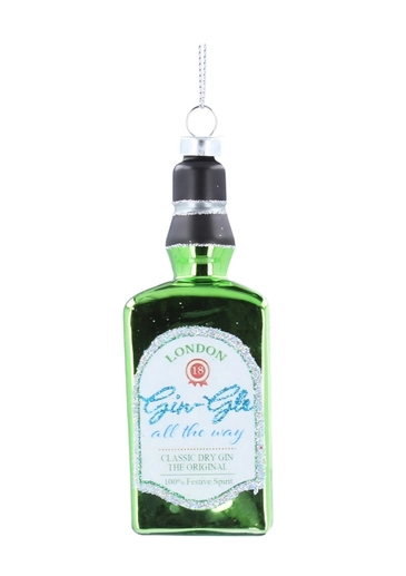 Gin-Gle All The Way Gin Bottle Hanging Decoration - Gisela Graham