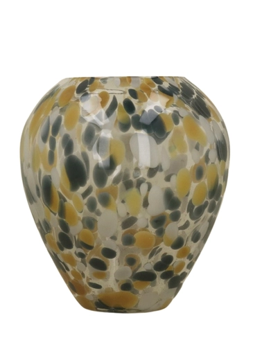 Glass Vase - Camo Tortoiseshell Bulb - Gisela Graham