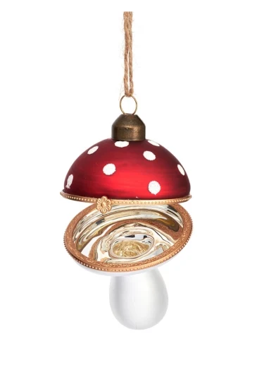 Mushroom Opening Bauble - Christmas Decor - Sass And Belle