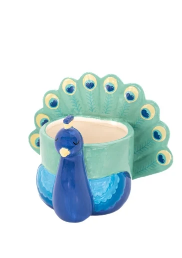 Peacock Mini Planter - Indoor Plant Pot - Sass And Belle