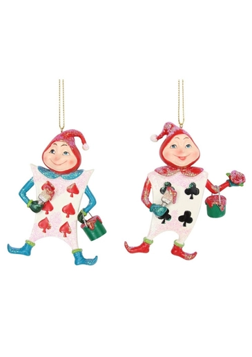 Playing Card Elf Hanging Decoration - Gisela Graham
