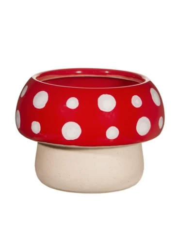 Red Mushroom Planter - Indoor Plant Pot - Sass And Belle