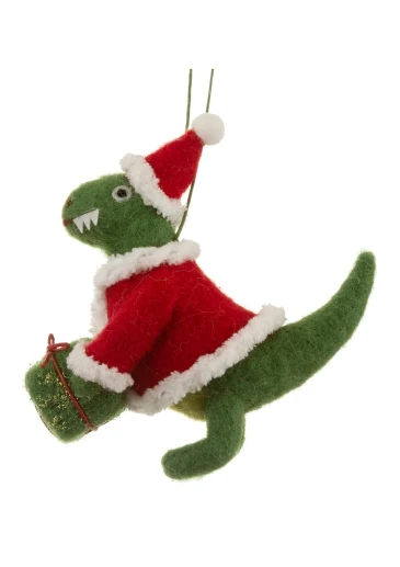 Santasaurus Dinosaur Felt - Hanging Decor - Sass And Belle