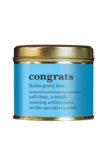 Scented Candle In Tin - Baby Blue - Congrats - Shearer Candles