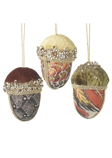 Velvet Top Acorn Mix Hanging Decoration - Heaven Sends