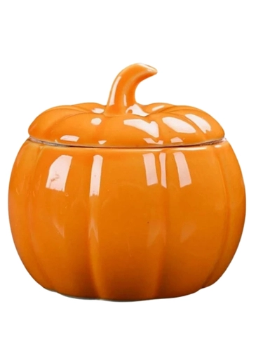 Vintage Lidded Ceramic Pumpkin Candy Dish